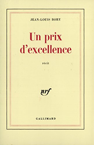 Book cover: Un prix d'excellence