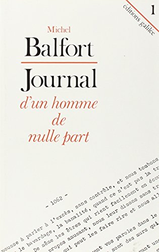 Book cover: Journal d'un homme de nulle part - 1