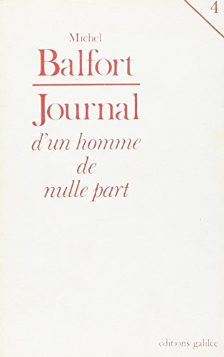 Book cover: Journal d'un homme de nulle part - 4