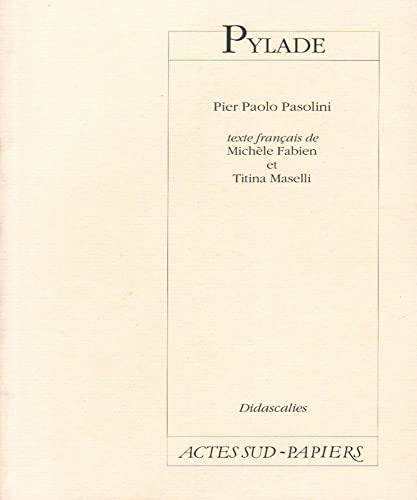 Book cover: Pylade - Didascalies