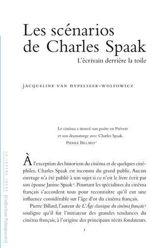 Couverture du livre : Les Scénarios de Charles Spaak - L'écrivain derrière la toile