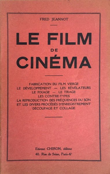 Book cover: Le Film de cinéma