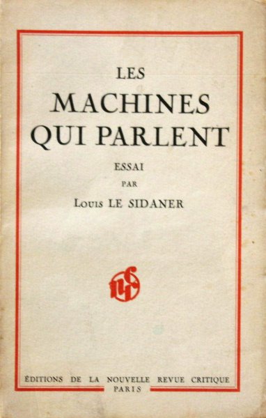 Book cover: Les machines qui parlent