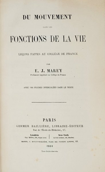 Book cover: Du mouvement dans les fonctions de la vie