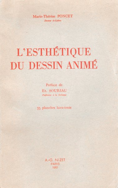 Book cover: L'Esthétique du dessin animé