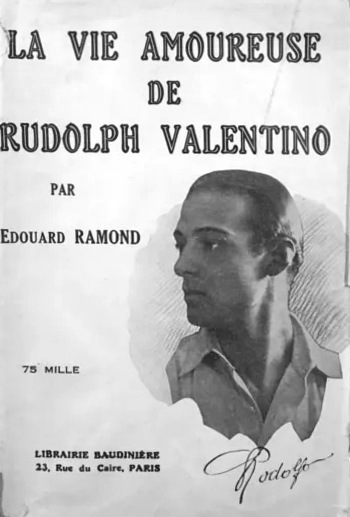 Book cover: La Vie amoureuse de Rudolph Valentino