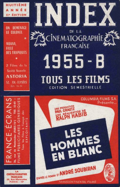 Couverture du livre : Index de la Cinématographie française 1955 B