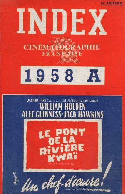 Couverture du livre : Index de la Cinématographie française 1958 A