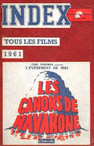 Book cover: Index de la Cinématographie française 1961