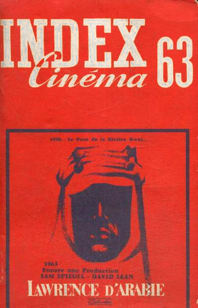 Book cover: Index de la Cinématographie française 1963