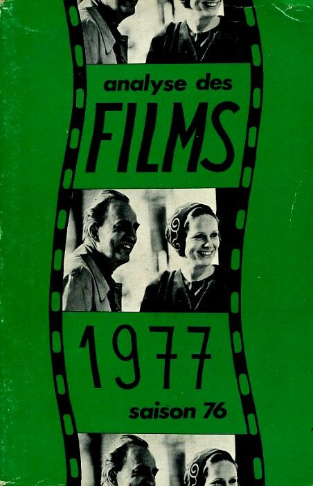 Book cover: Analyse des films 1977 - saison 1976