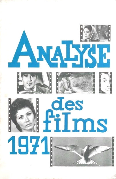 Book cover: Analyse des films 1971 - saison 1970