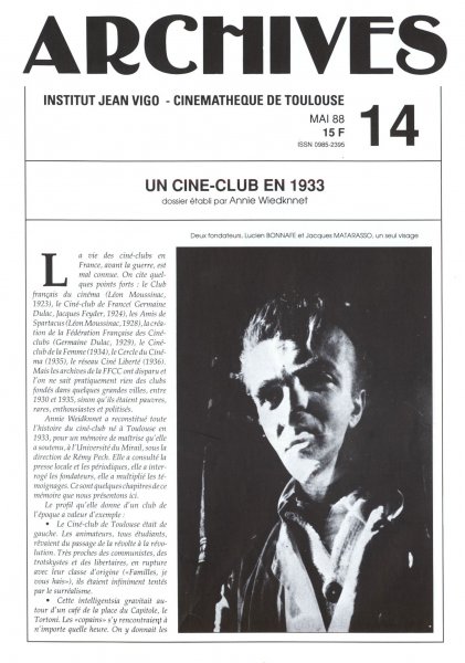 Book cover: Un ciné-club en 1933