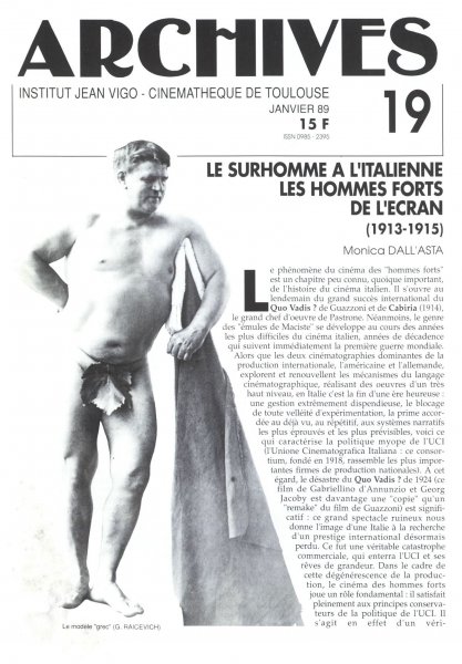 Book cover: Le surhomme à l'italienne - Les hommes forts de l'écran (1913-1915)