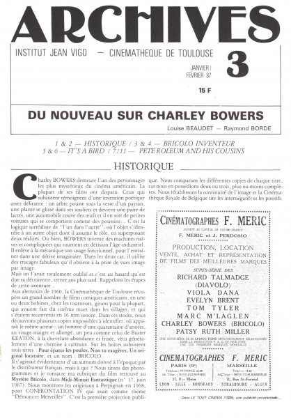 Book cover: Du nouveau sur Charley Bowers