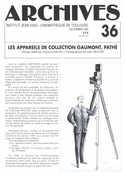 Book cover: Les appareils de collections Gaumont, Pathé