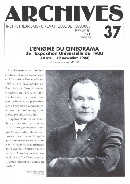 Book cover: L'énigme du cinéorama de l'exposition 1900