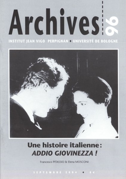 Couverture du livre : Une histoire italienne - Addio giovinezza !