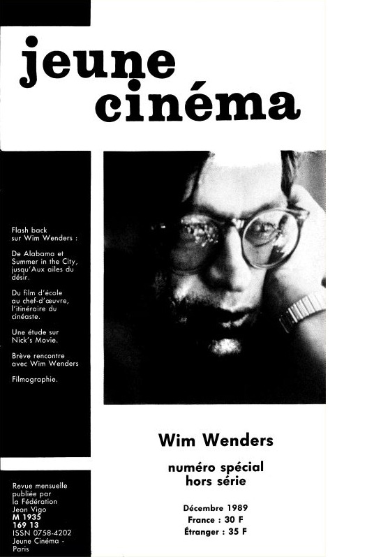 Book cover: Wim Wenders