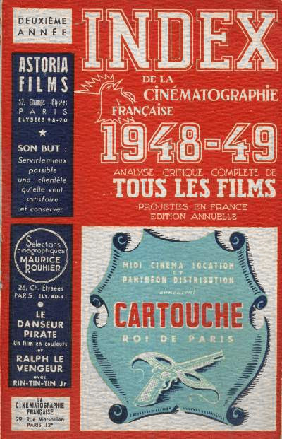 Book cover: Index de la Cinématographie française 1948-1949