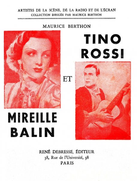 Book cover: Tino Rossi et Mireille Balin