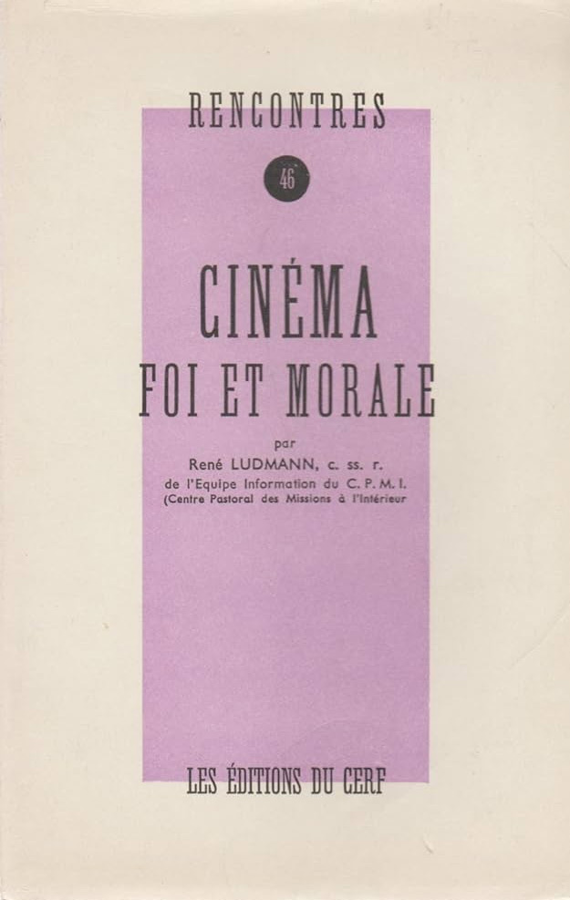 Book cover: Cinéma, foi et morale