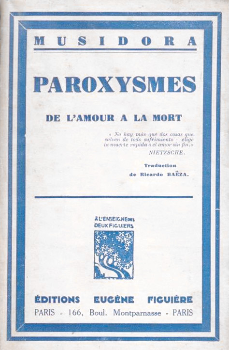 Book cover: Paroxysmes - de l'amour à la mort