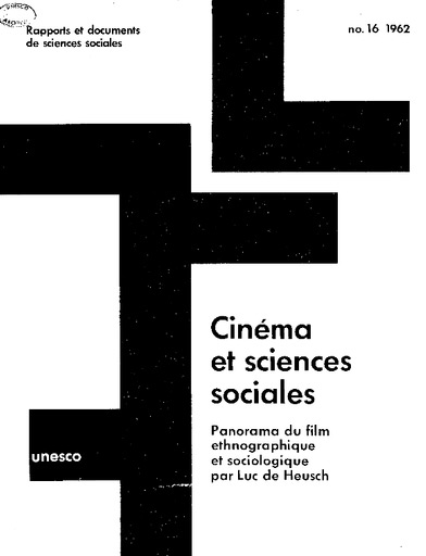 Couverture du livre : Cinéma et sciences sociales - Panorama du film ethnographique et sociologique