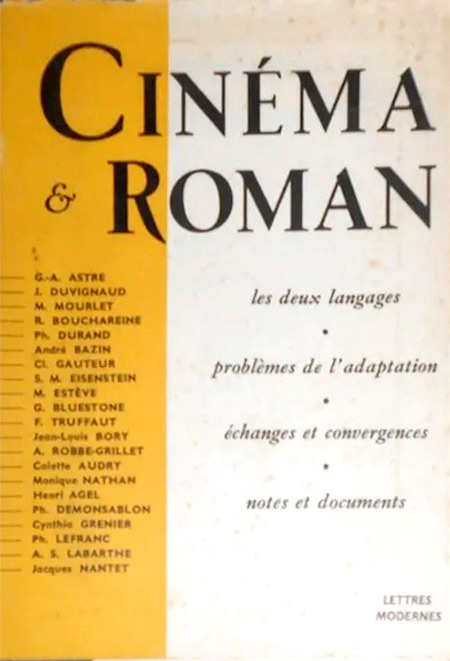 Book cover: Cinéma et roman