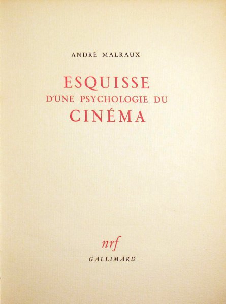 Book cover: Esquisse d'une psychologie du cinéma