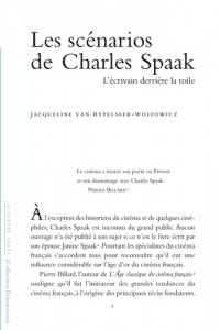 Couverture du livre Les Scénarios de Charles Spaak par Jacqueline van Nypelseer-Wolfowicz