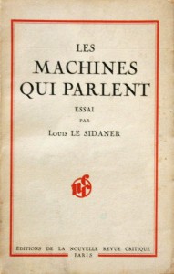 Couverture du livre Les machines qui parlent par Louis Le Sidaner