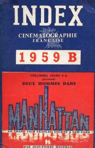 Couverture du livre Index de la Cinématographie française 1959 B par Collectif