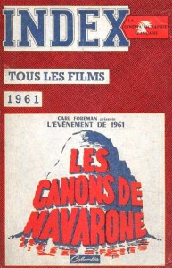 Couverture du livre Index de la Cinématographie française 1961 par Collectif