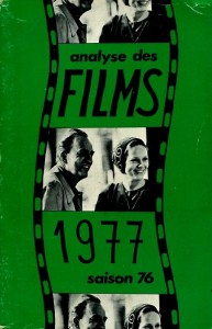 Couverture du livre Analyse des films 1977 par Collectif